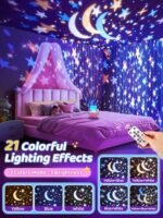 Rotating Star Projector Lamp - Remote Control | 3 level mode with music - Image 5