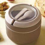 Single Layer Food Container, Airtight Leak-Proof Lunch Box for Office & School, 400ml