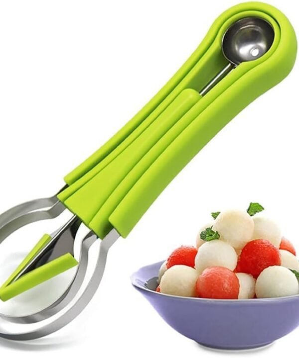 4-in-1 Melon Baller & Fruit Carving Tools Set, Stainless Steel Watermelon Carving Kit