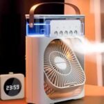 Mini Air Cooler Mist Fan | Portable USB Personal Cooler Humidifier with LED, Timer & 3 Speed Mode
