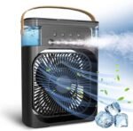 Mini Air Cooler Mist Fan | Portable USB Personal Cooler Humidifier with LED, Timer & 3 Speed Mode - Image 3