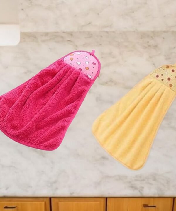 Kitchen Hanging Hand Towel - 300 GSM Cotton, Sport & Home Use