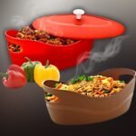 Prexo Storage Bowl with Cap for Rice, Fruits, Vegetables & Noodles, Table & Fridge Use