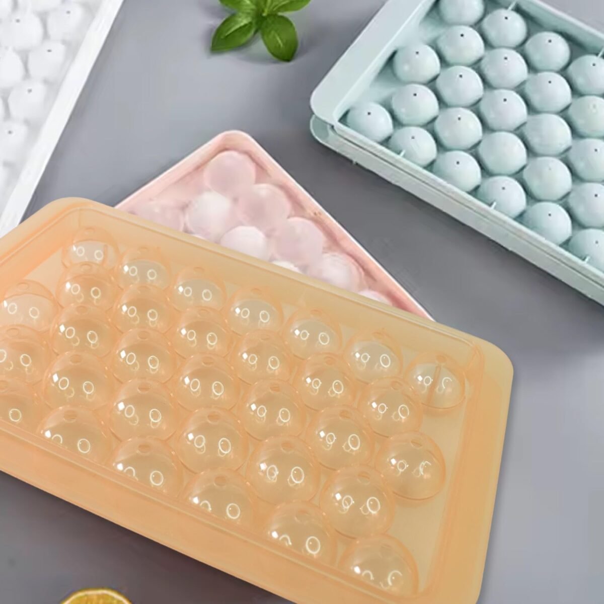 Orange Transparent Ice Ball Tray - Image 2