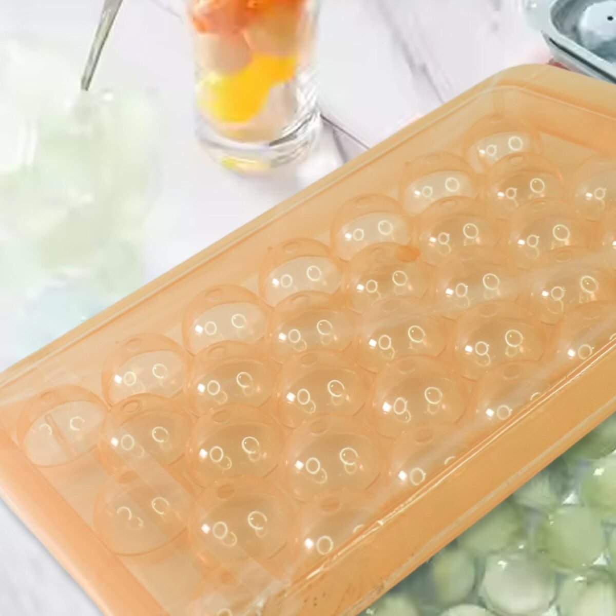 Orange Transparent Ice Ball Tray - Image 3