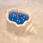 Shankh shape ceramic wax candle