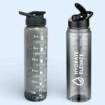MySmartiee - Black Motivational Sipper Bottle (1000 ML)