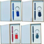 Pen With Keychain In Wooden Box Gift Pack