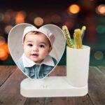 Heart Magic Mirror with Pen Holder (Size: 19*17 Cm)