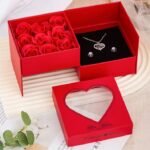 Surprise Rose Gift Box With
  Jewellery (Size: 22*10 CM)