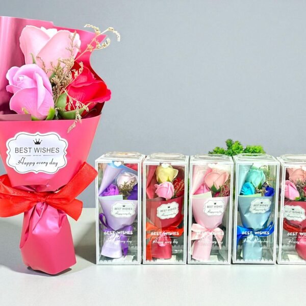 Flower Bouquet With Beautiful
  Packaging (Size: 25*10 C M)